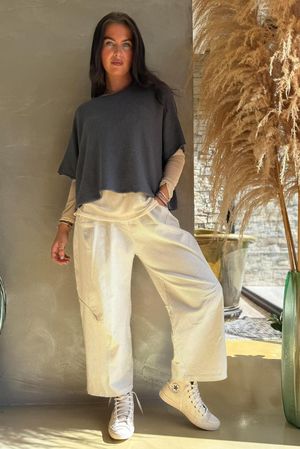 Pin Stripe Bennie Magic 7/8 Dart Barrel Pant Calico